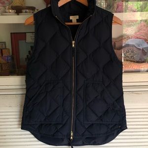 Navy Blue JCrew Puffer Vest